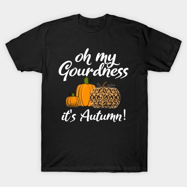 Cute Fall Autumn Leopard Pumpkin Graphic T-Shirt by PlusAdore